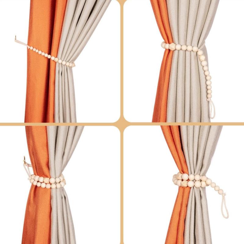 Hiroekza Attaches de Rideau Citrouille Adorables pour Décoration Automne & Halloween - Rideaux Multicolores Faciles à Installer Sans Perçage pour Salon Cuisine Fenêtres Style Maison