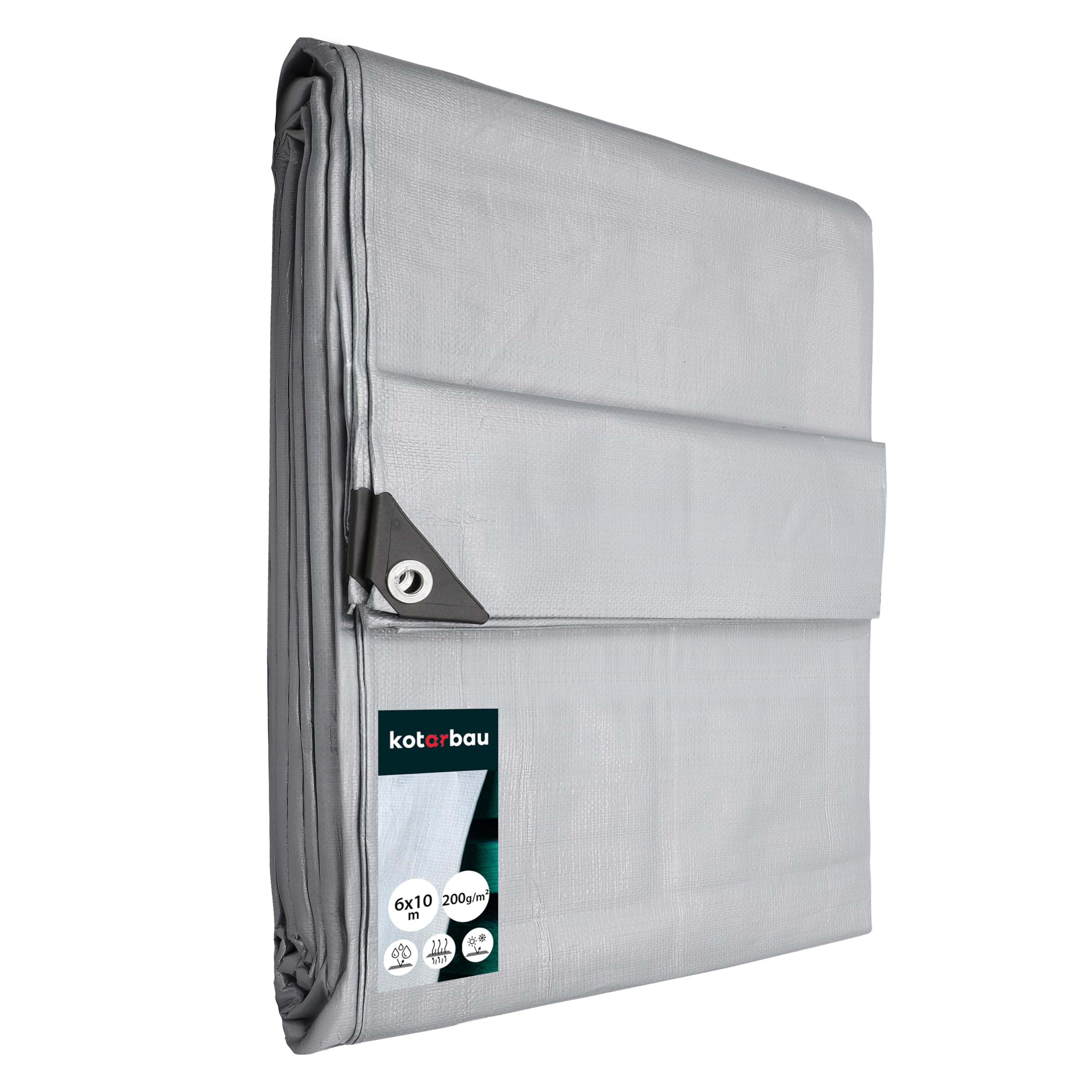 Bâche De Protection En Tissu - 6 X 10 M - Vert 120 G/m²