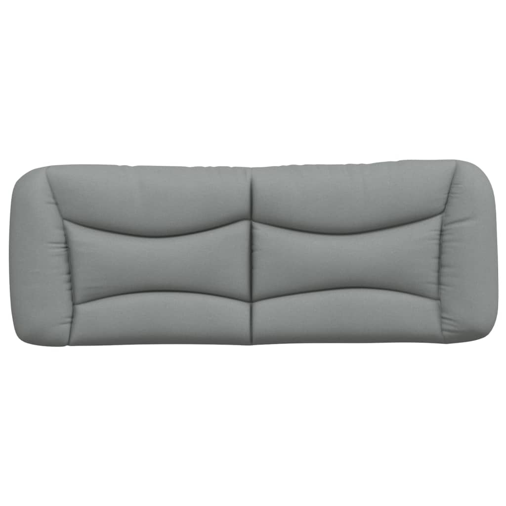 vidaXL Cabecero de cama acolchado tela gris claro 120 cm - 5