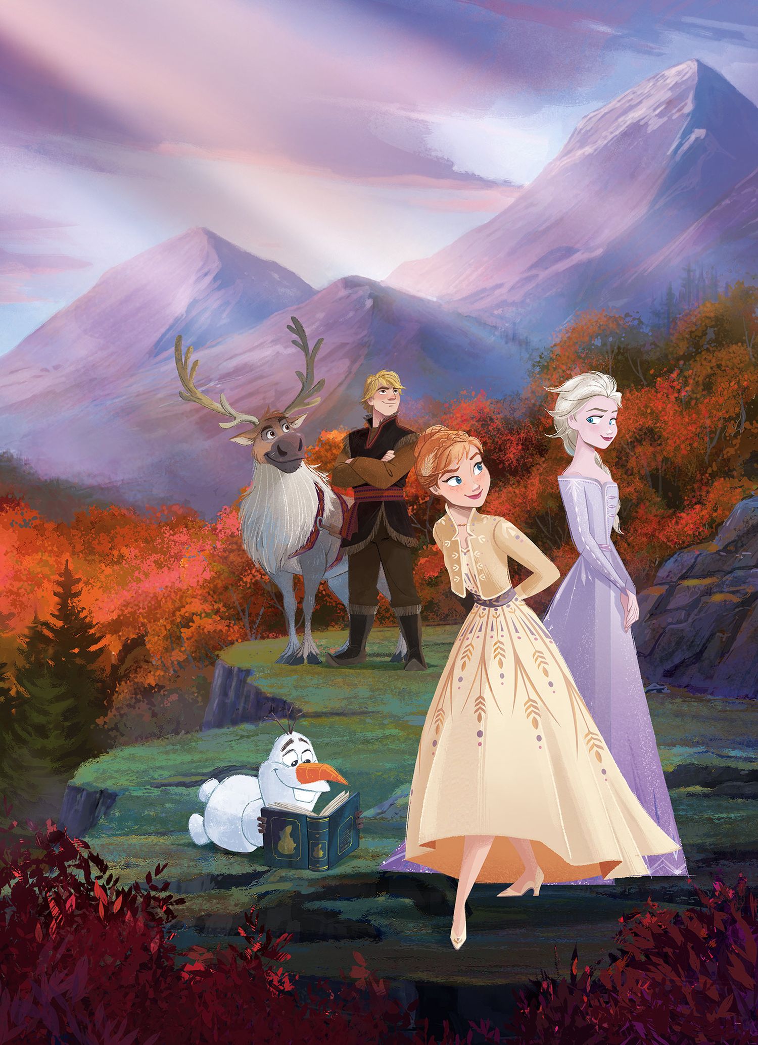 Fotomural frozen multi color - 184 x 254 cm - disney