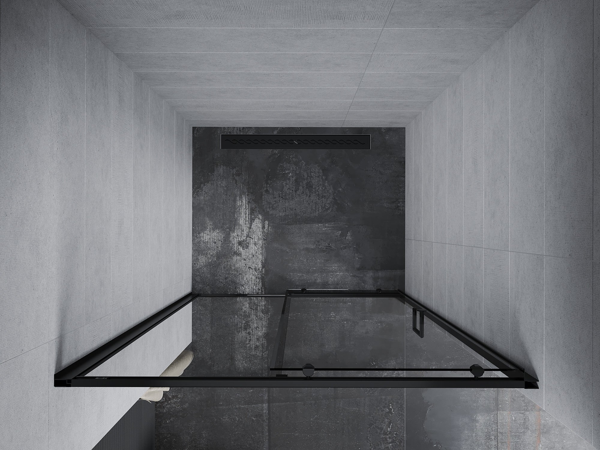 Mexen Apia porte de douche coulissante 90 cm, transparent, noir - 845-090-000-70-00 - 4