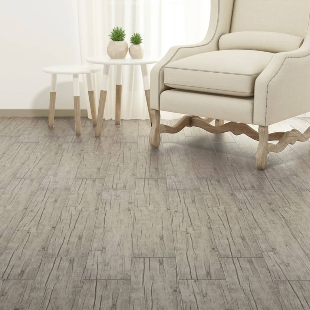 Vidaxl lamas para suelo de pvc autoadhesivas roble lavado 2,51 m² 2 mm