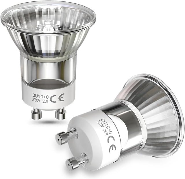 Lot de 2 35W Gu10 Ampoules Halogènes, Halogène Mini Gu10 35W Lampe À Lave Ampoule 360Lm Dimmable Halogène Réflecteur Ampoule Pour Lampe À Lave - 50Mm