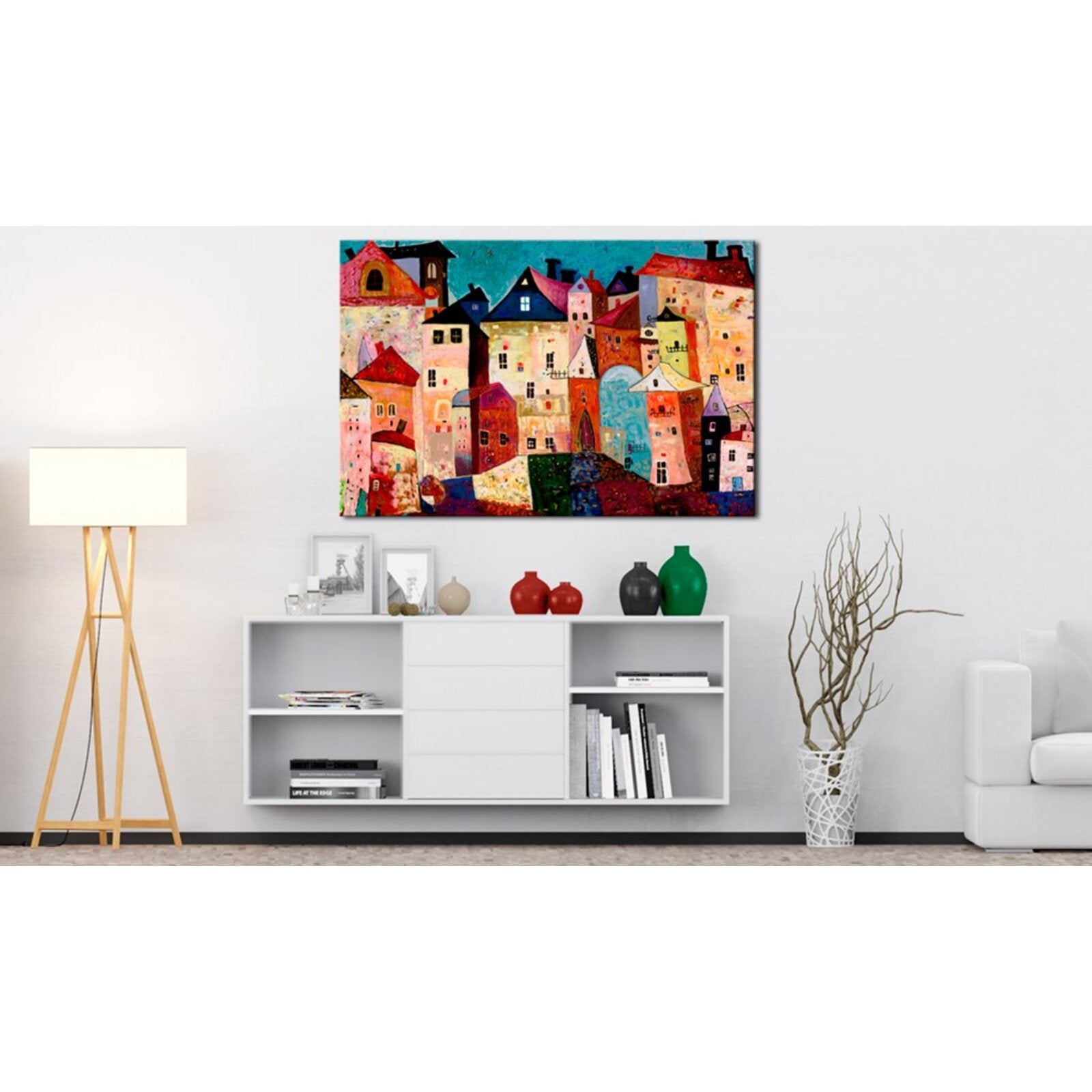 Tableau ville artistique - 120 x 80 cm - 2