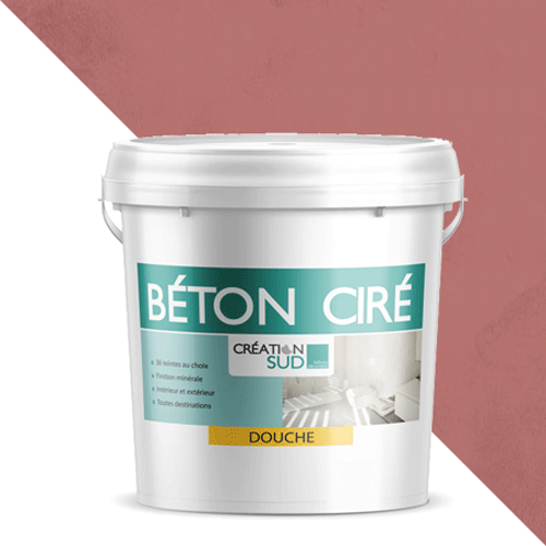 Béton ciré douche et baignoire - Kit complet 5m² (en 2 couches) - Brique - CREATION SUD