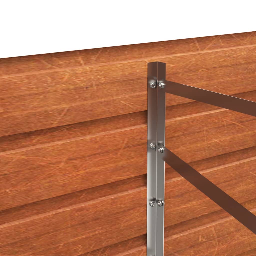 vidaXL Letto Rialzato da Giardino Ruggine 160x40x45 cm Acciaio Corten - 6