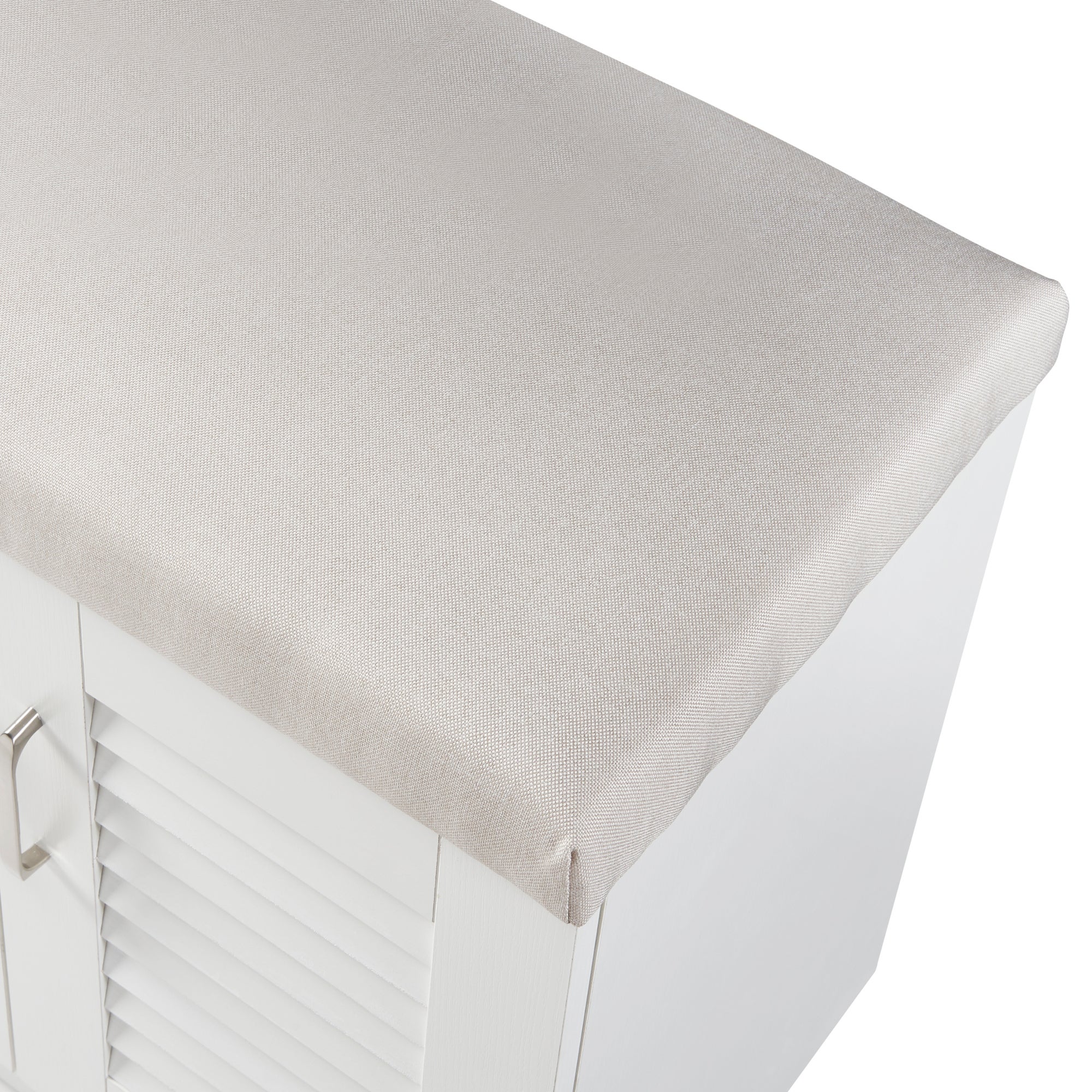 Meuble à chaussures Løten avec banquette 97 x 120 x 36 cm blanc [en.casa] - 7