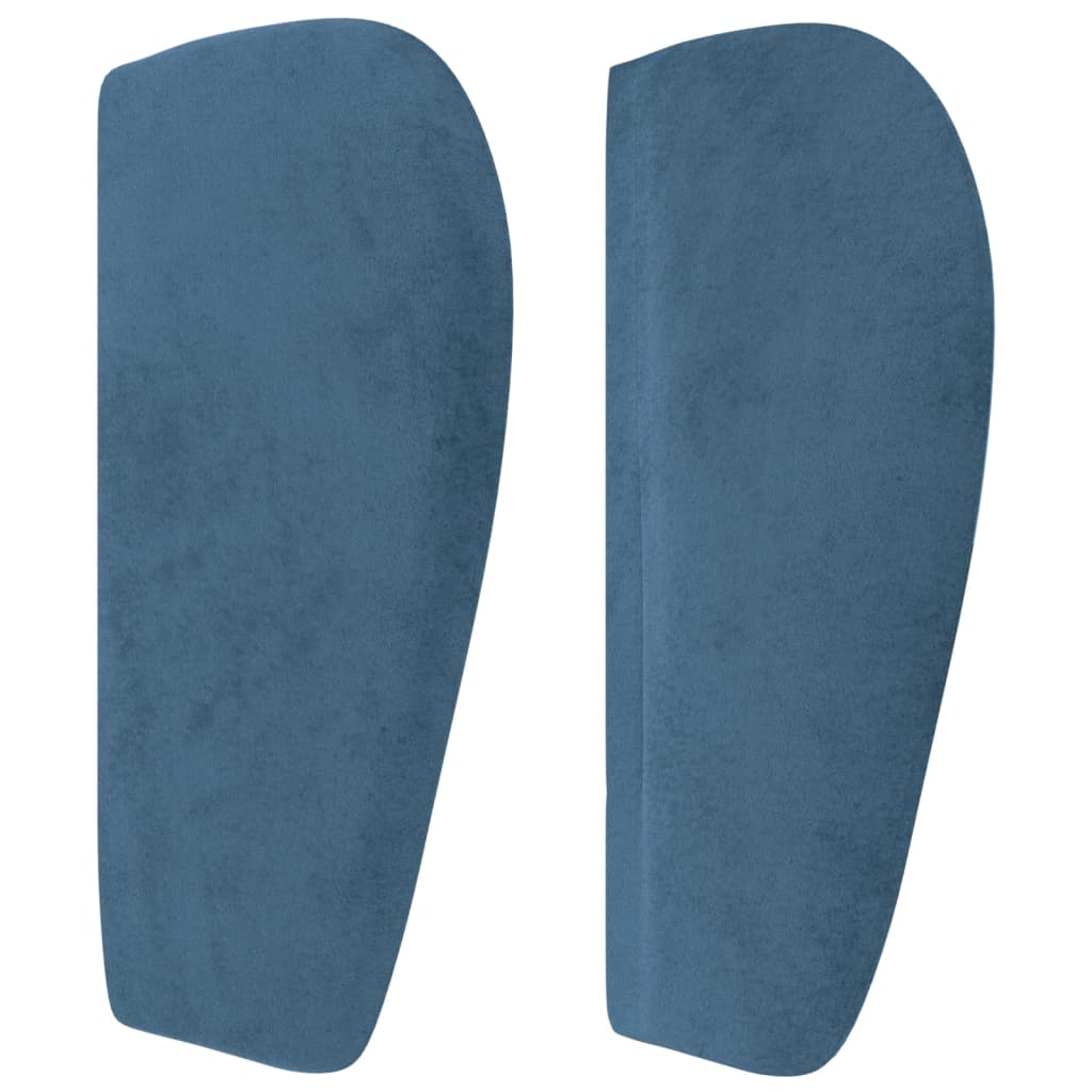 Maison Exclusive - Tête de lit avec oreilles Bleu foncé 163x23x78/88 cm Velours - 4