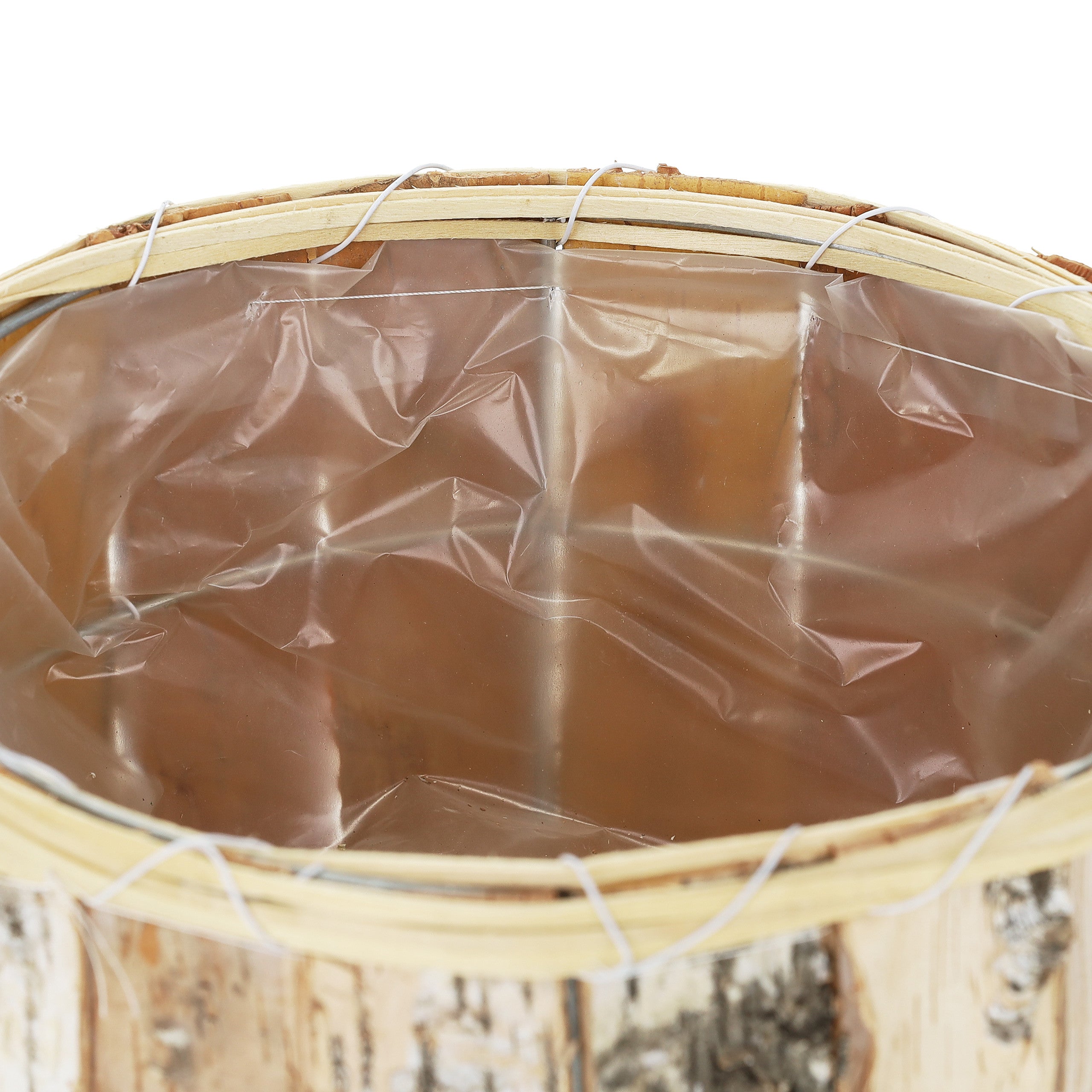 Relaxdays Set da 3 Vasi Rotondi per Fiori, Fioriere con Rivestimento, per Ambienti Interni ed Esterni, Bianco Naturale - 7