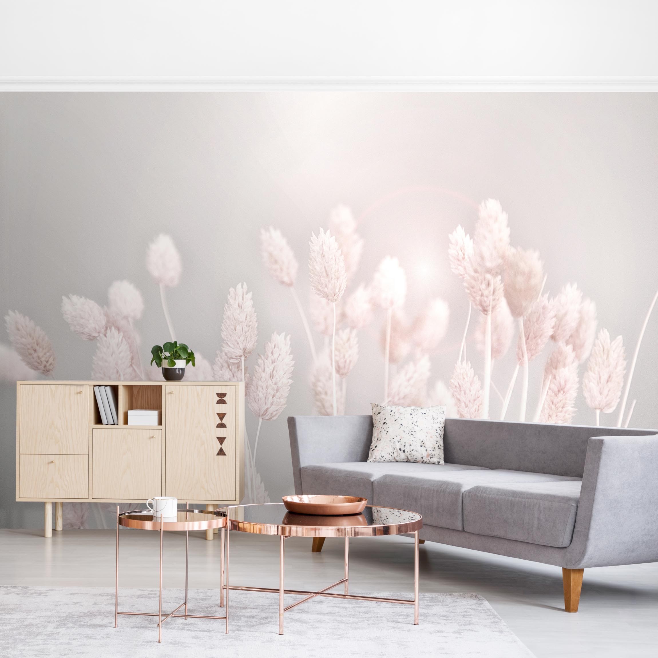 Papel pintado fotomural botánico tropical rústico romántico flores 293 - salón dormitorio cocina pasillo - tnt 432 x 290 cm adhesivo