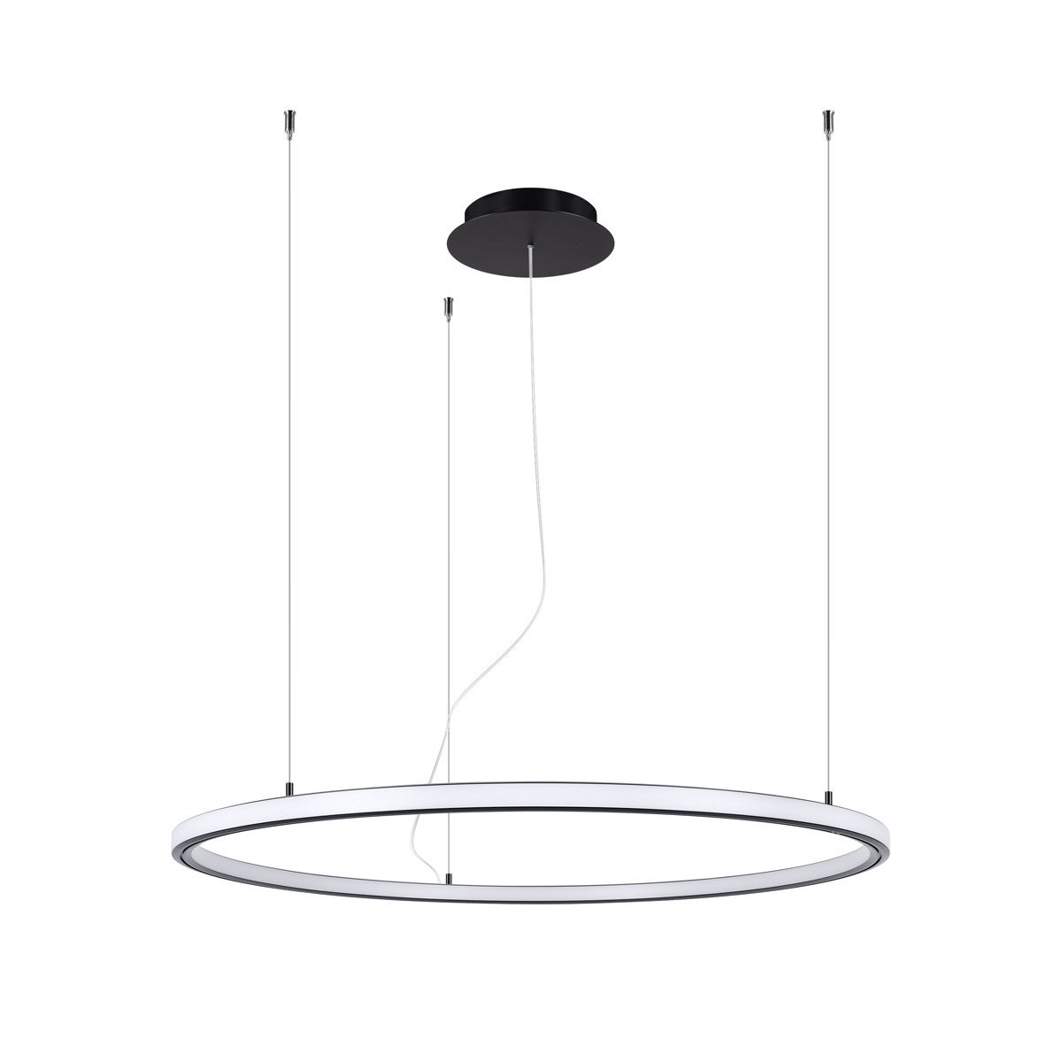 Lampa wisząca RISA LED 73W Ciepła biel 9653lm czarna wym: 160 x 90 x 90 cm Thoro Lighting