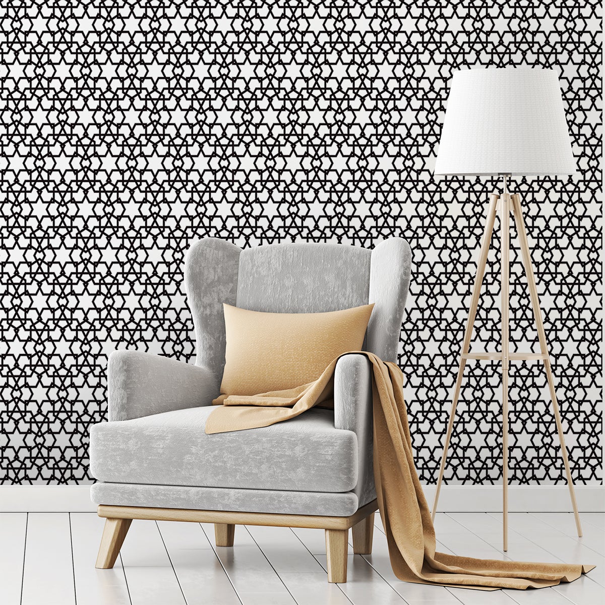 Adesivo arazzo scandinavo oscar - Sticker adesivo - adesivi murali - 60x60cm - 5