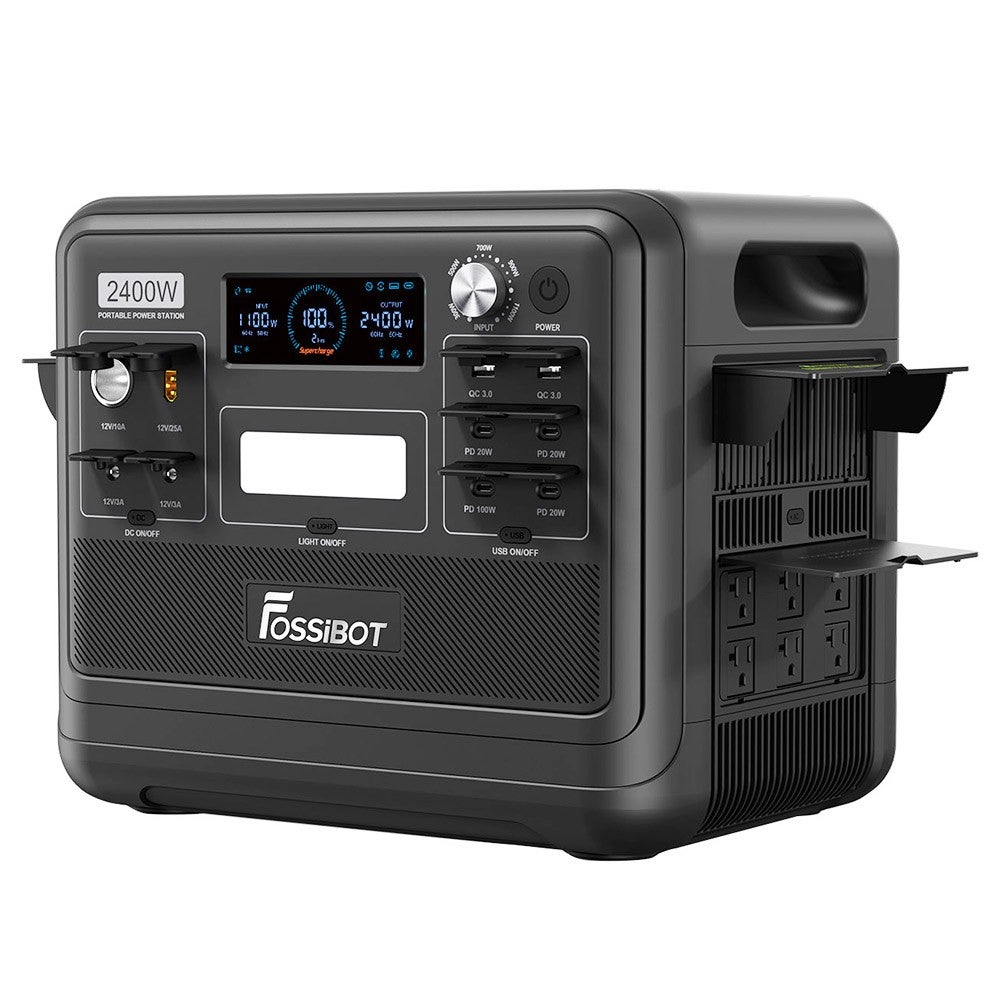 Station d'Énergie Portable FOSSiBOT F2400 2400W, 2048Wh LiFePO4, 16 Sorties - Noir - 5