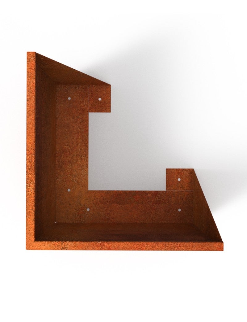 Angle Extérieur Mur de soutènement Acier Corten L.50-50 x H.60 cm - madecoupesurmesure - 4