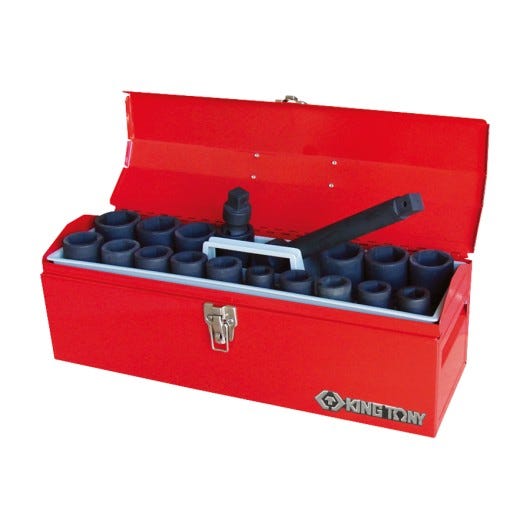 KING TONY - Coffret de douilles choc 1/2 Allen 4 A 17mm, 7 pièces KING TONY - Coffret de douilles choc 1/2 Allen 4 A 17mm, 7 pièces