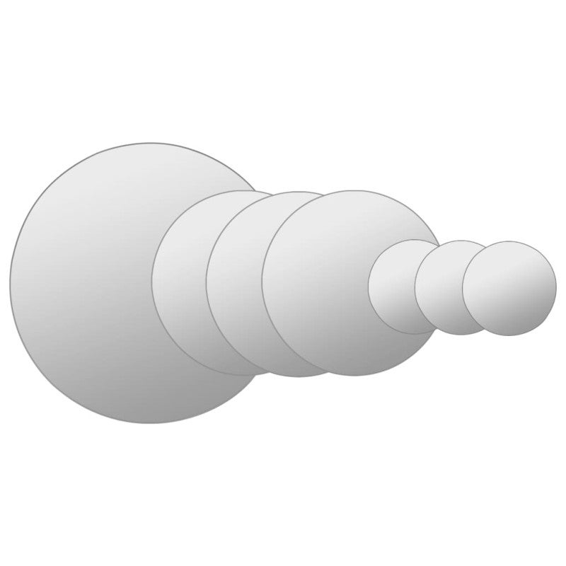 vidaXL Set di Specchi da Parete 7 pz in Vetro Circolare - 5