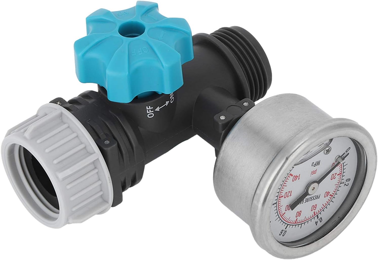 Vanne De Régulation Pression D'Eau G3/4 Avec Manomètre – Réducteur Pression POM Pour Irrigation Jardin, Serre & Minuterie Arrosage