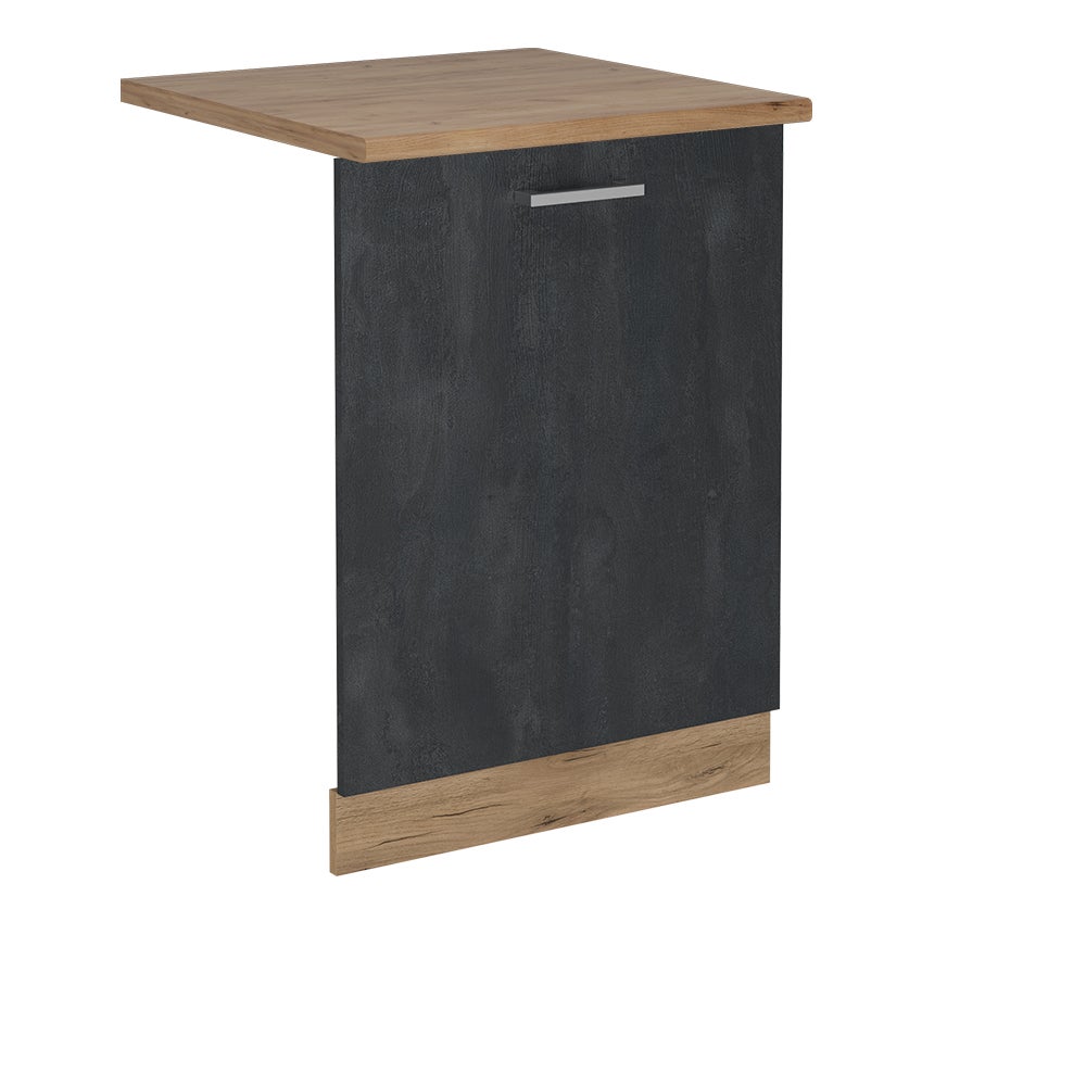 Vicco Panel przedni zmywarki R-Line, Czarny beton, 60 cm , BP Dąb