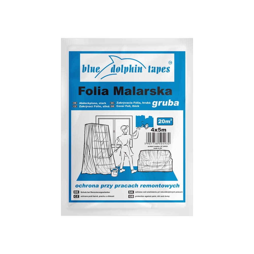 Folia malarska, Blue Dolphin, Gruba 4m x 5m