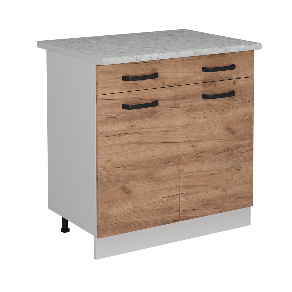 Vicco Szafka dolna do kuchni R-Line, Złoty dąb energetyczny, 80 cm BP Marmur