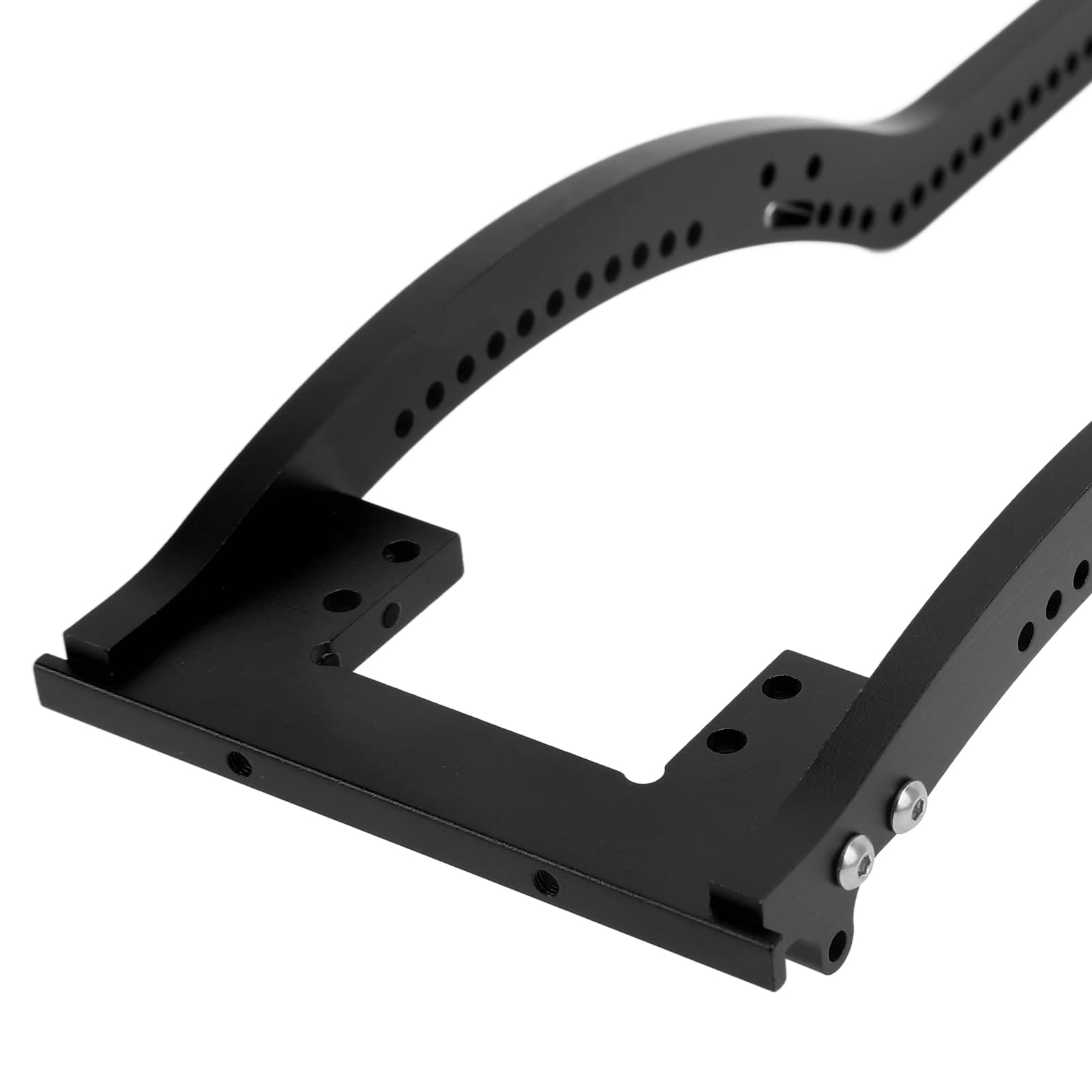 Telaio per auto RC in lega di alluminio con paraurti anteriore e posteriore per SCX10 D90 1/10 RC Crawler (nero) - 5