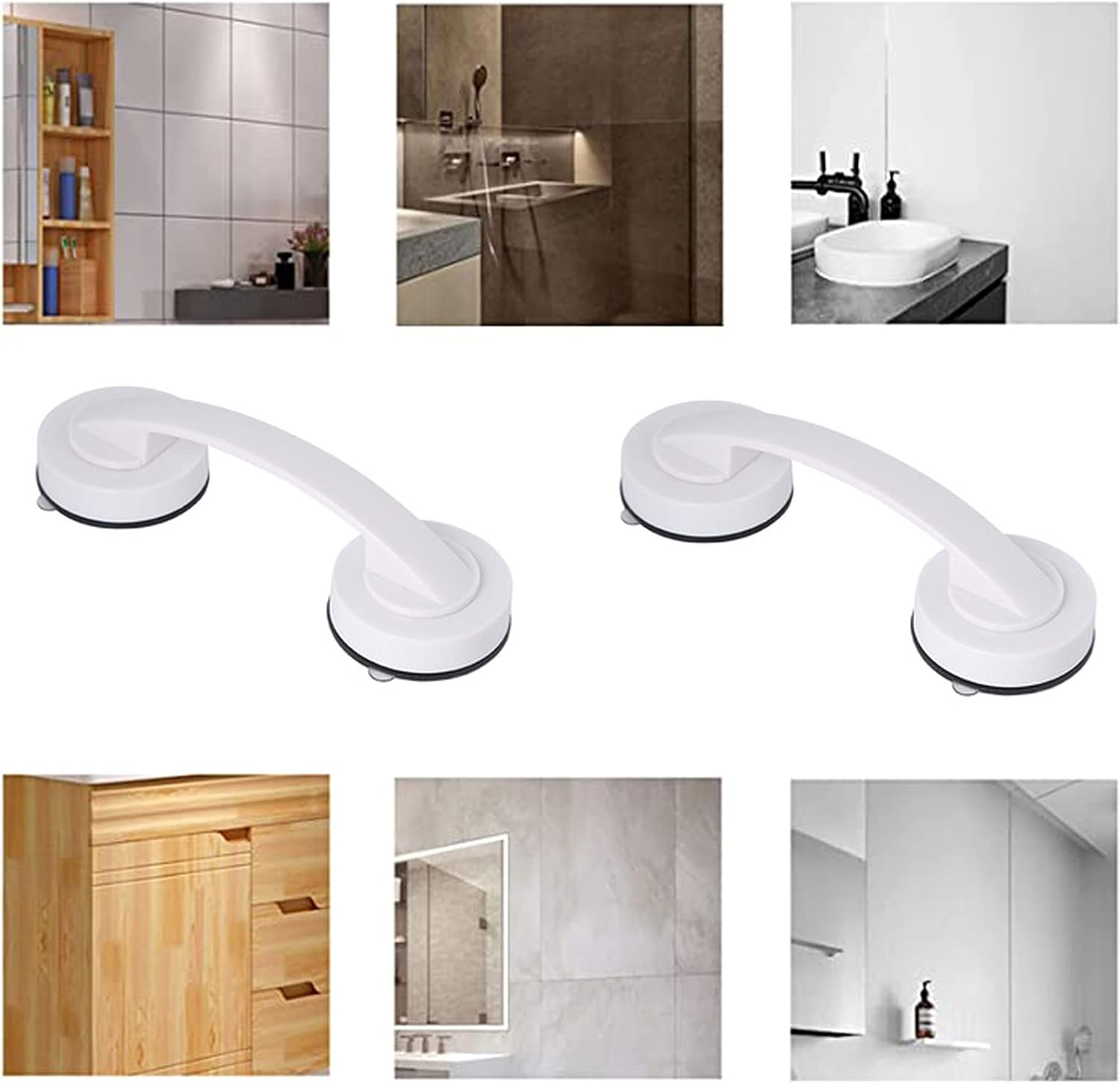2 Pièces Ventouse Super Forte Poignée, Poignée de Porte à Ventouse Portable, Grandes Poignées de Porte et de Fenêtre en Verre, Adapté pour la Salle - 3