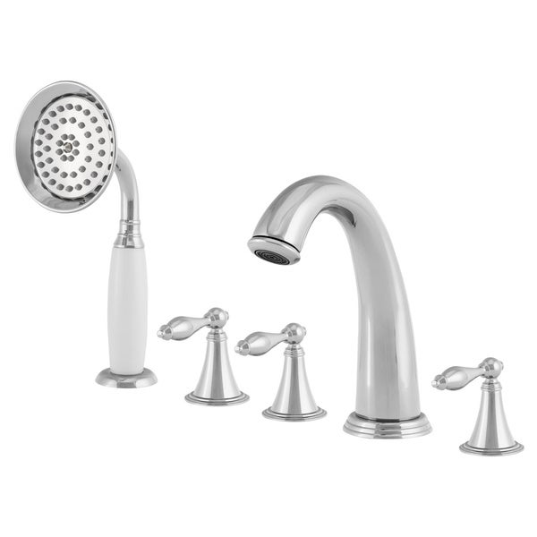 BATERIA WANNOWA 5-OTWOROWA NAWANNOWA STOJĄCA RETRO S-1214 CHROM