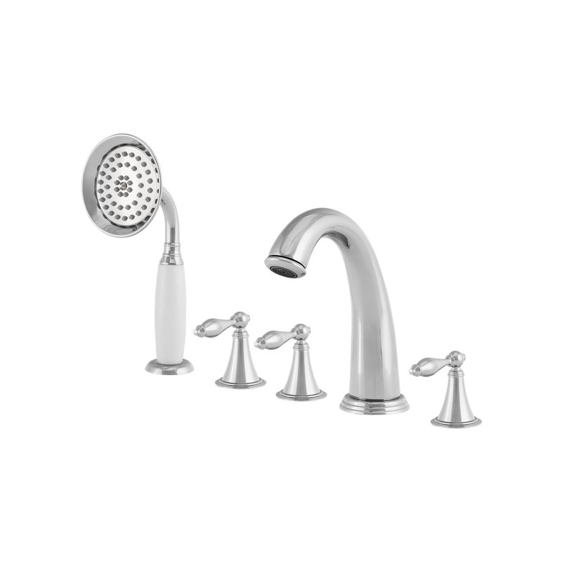 BATERIA WANNOWA 5-OTWOROWA NAWANNOWA STOJĄCA RETRO S-1214 CHROM