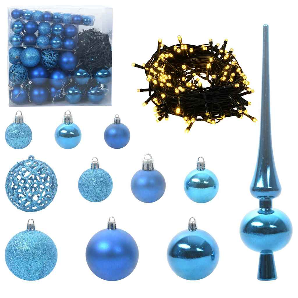 Sapin de Noël | Arbre de Noël artificiel avec 300 LED Vert 180 cm PE et PVC - 6