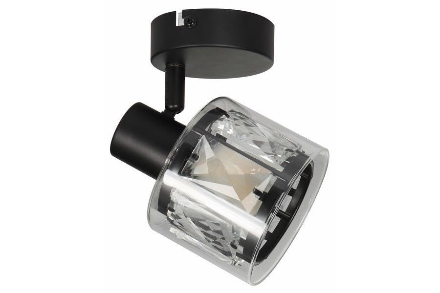 Kinkiet ścienny Elmo czarny 1xE14x40W wym: 13,5 x 12,5 x 10 cm metal IP20 Reality