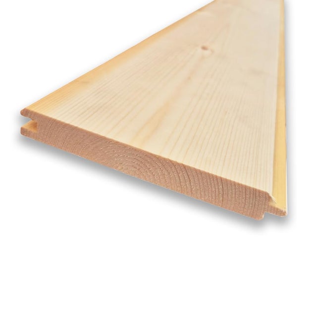Perlina in legno di abete da 300x15x2 cm, utile 13,5 cm, per rivestimenti, decorazioni, fai da te
