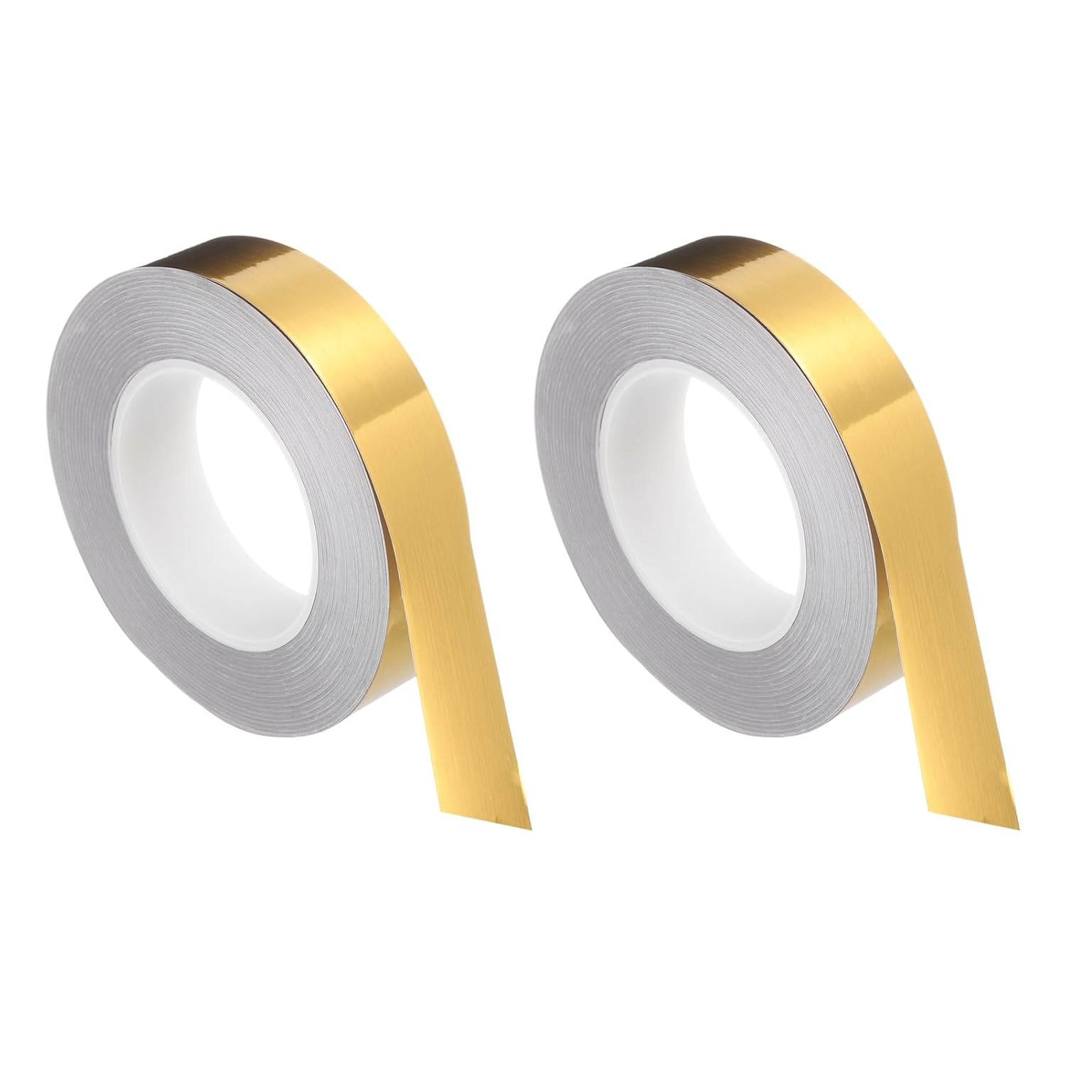 Opakowanie 2 rolek folii samoprzylepnej do płytek kuchennych, Gold, 1,5 cm x 50 m, wodoodporna taśma uszczelniająca do ścian kuchennych
