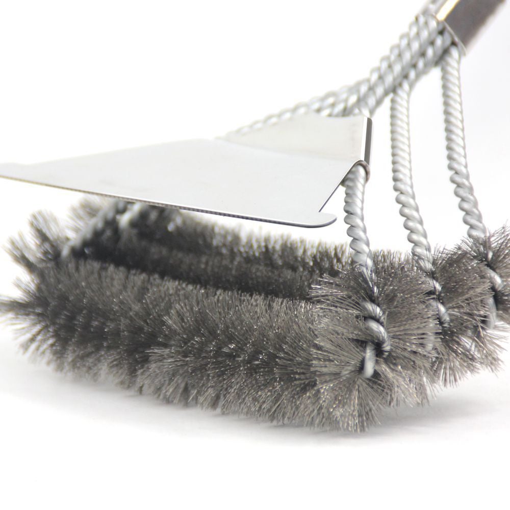 Brosse de nettoyage pour gril, brosse métallique pour four, brosse métallique à long manche sans spatule - 7