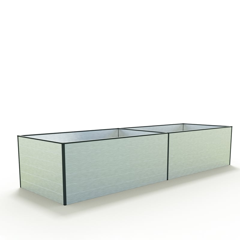 119 x 387 x 77 cm Grzadka podwyzszona, aluminium anodowane