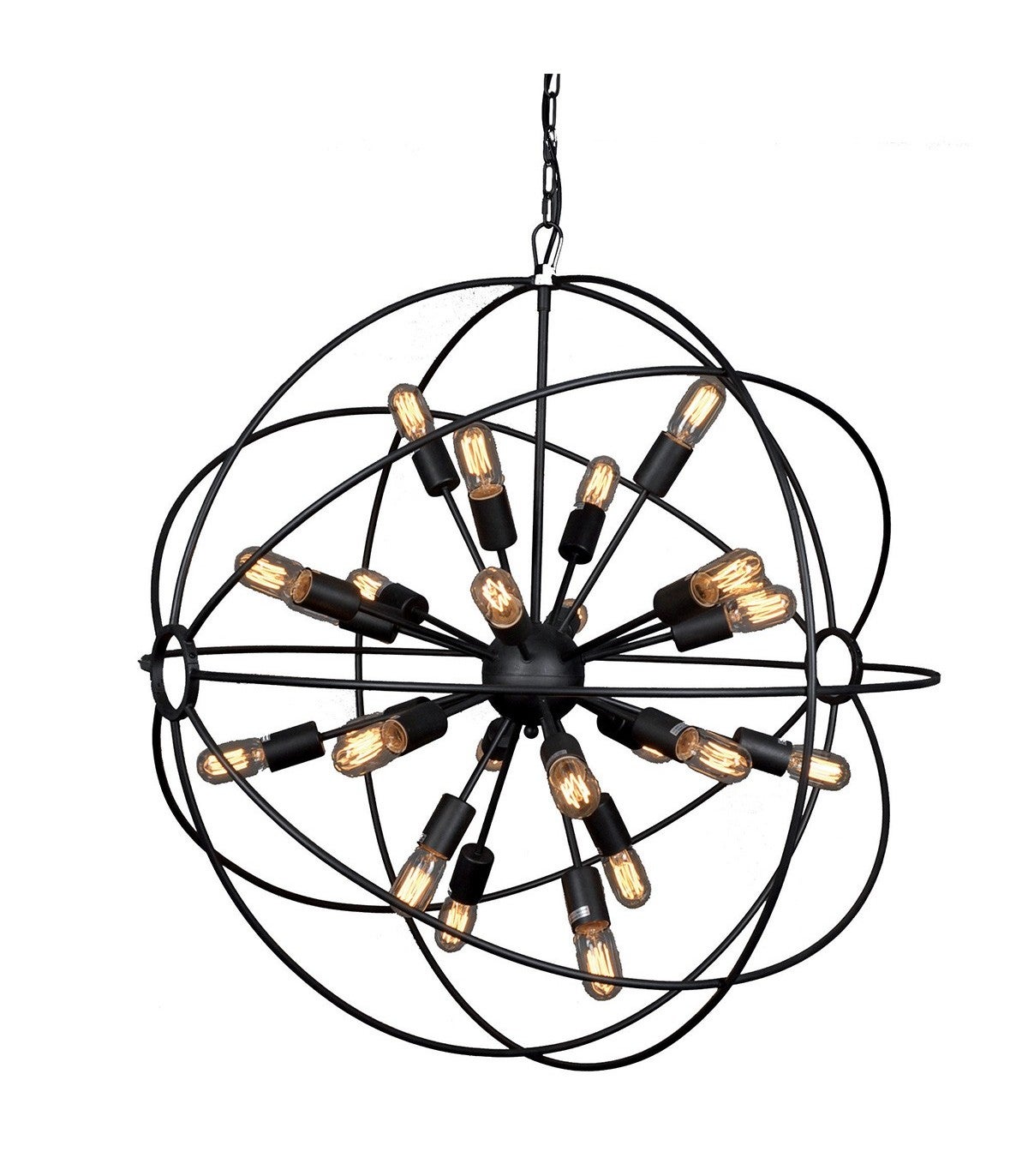 Lustre métal gris Spoutnik D100cm - 3