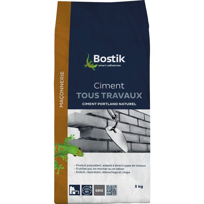 Ciment gris tous travaux - sac en poudre de 5Kg (sac de 5 kilos) - 2