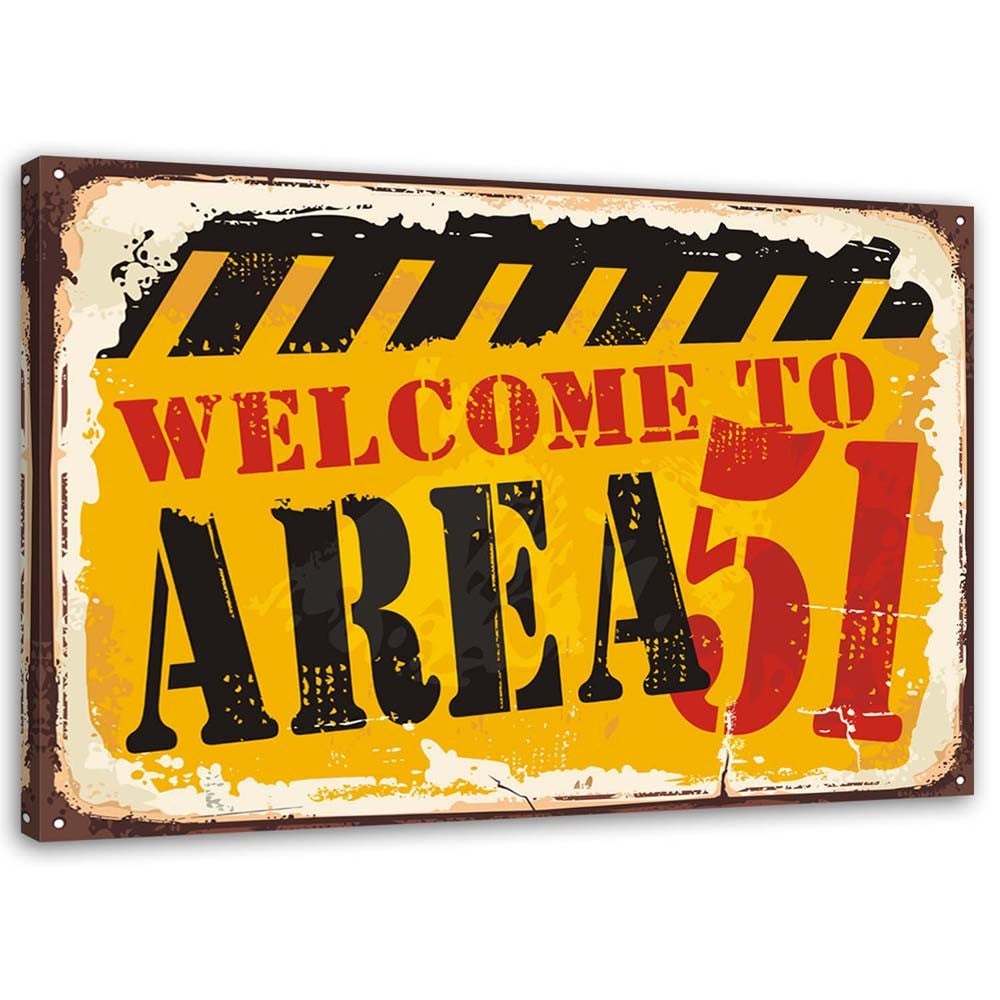 Obraz, Retro szyld area 51 100x70