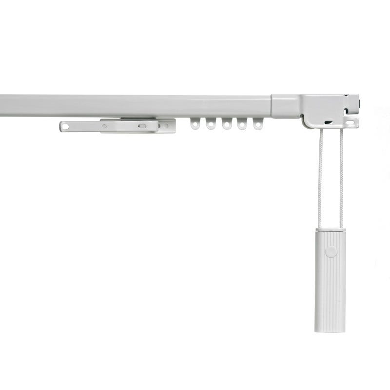 Rail Extensible à Cordon 120-210 Cm - Support Rideaux Acier Laqué Blanc Easydeco