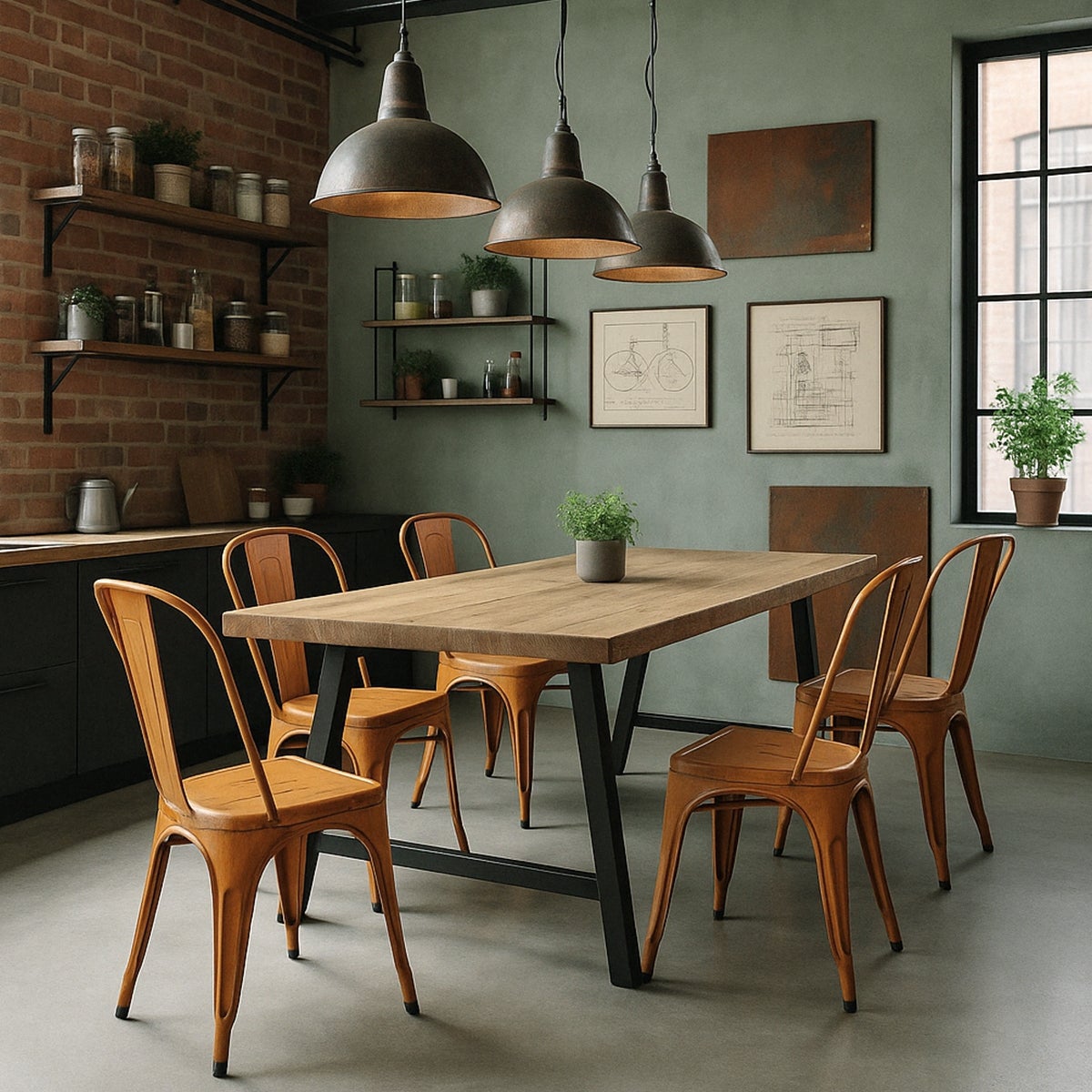 Sedie design industriale metallo vintage shabby chic stile steel