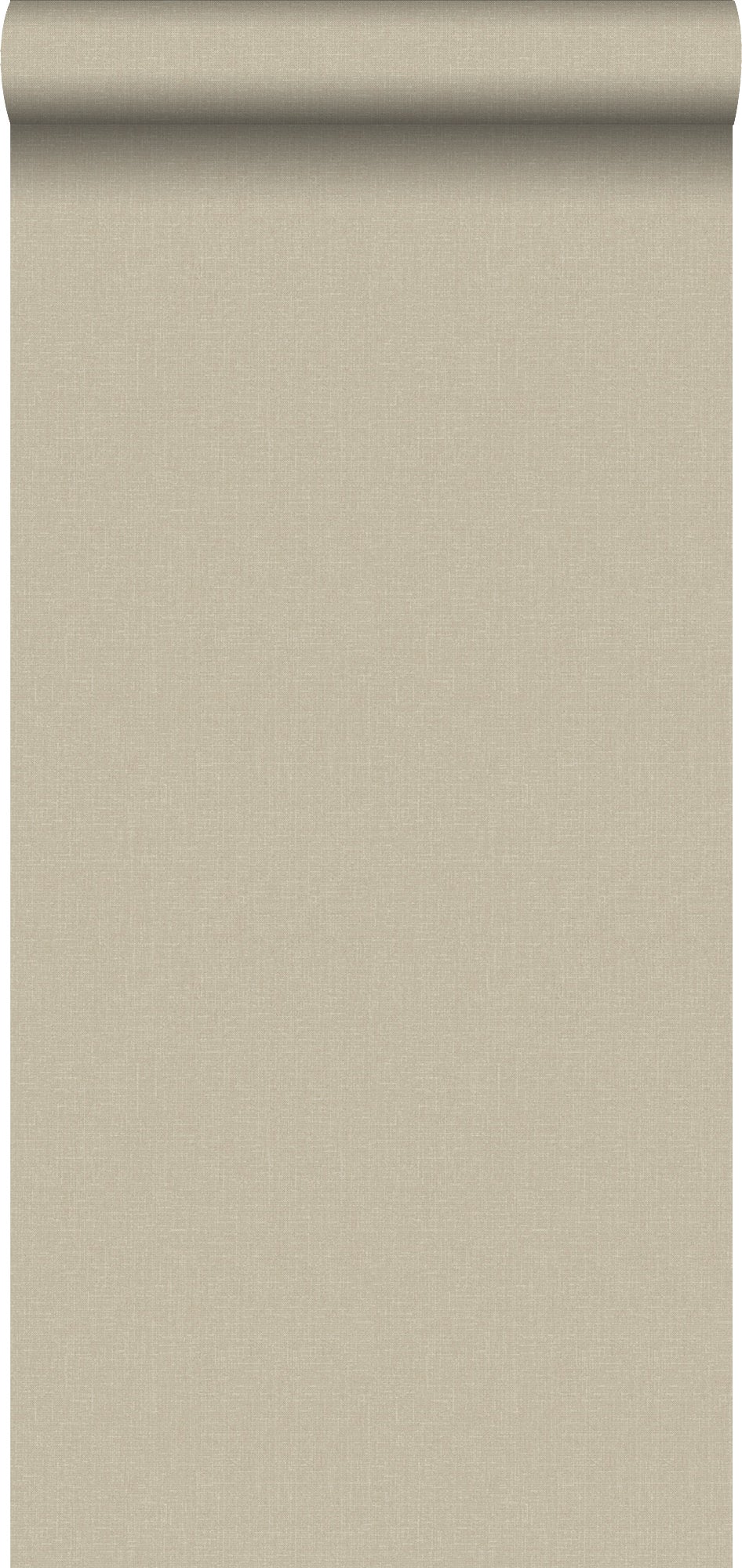 Papel pintado liso efecto lino marrón - 53 cm x 10,05 m - estahome