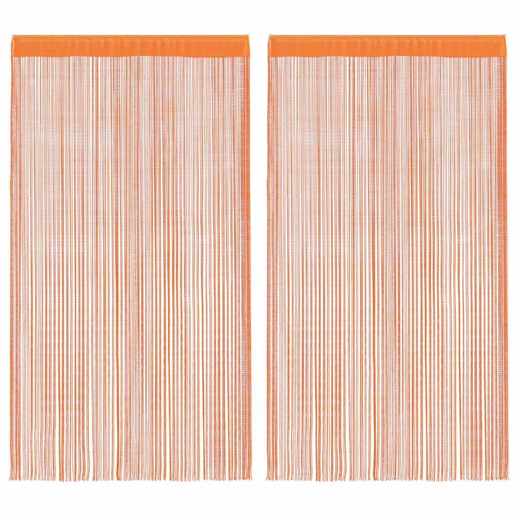 Zasłony sznurkowe 2 szt. Pomarańczowe 140x250 cm vidaXL