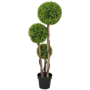 Sfera Di Bosso Artificiale Verde - Pianta Decorativa 38cm Per Giardino, Terrazzo E Interni Senza Manutenzione