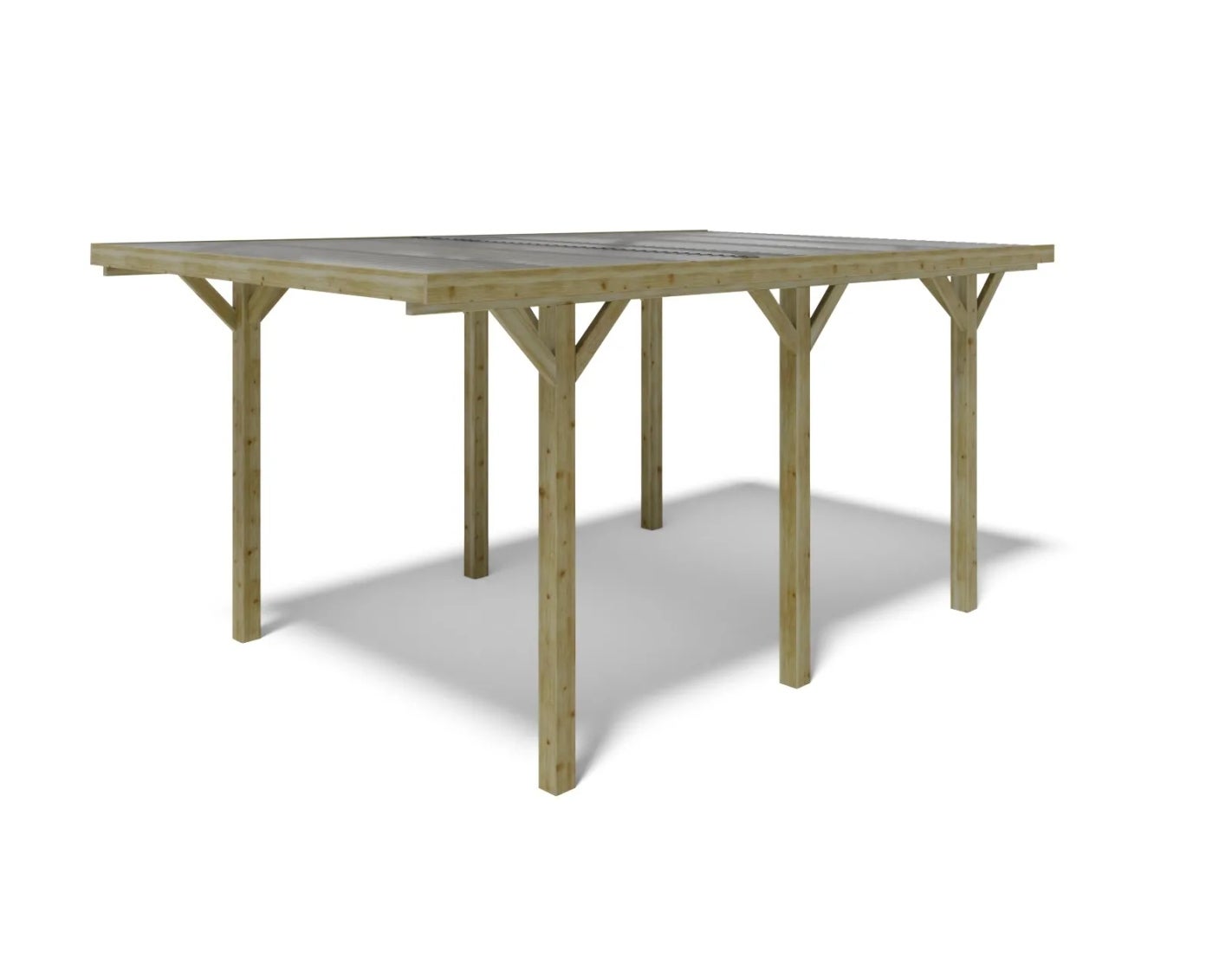 Carport Wiata garażowa ALTANKA 3,04x5,12 m - 15,56 m2 - pokrycie PVC, CAR10PVCTR, 1szt.