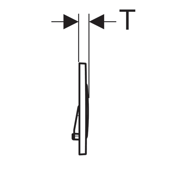 Plaque de déclenchement 3/6L GEBERIT Sigma20 - blanche anneau doré - 4