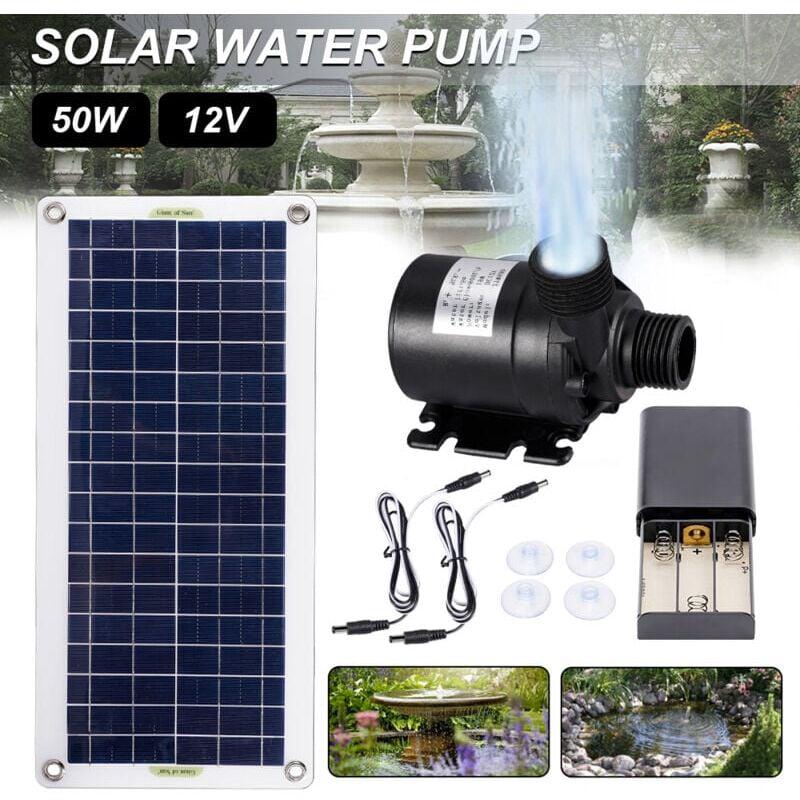 Bezszczotkowa pompa wodna solarna 800 l/h 50 W, ultracicha, silnik SubSN, dekoracja fontanny ogrodowej - 2
