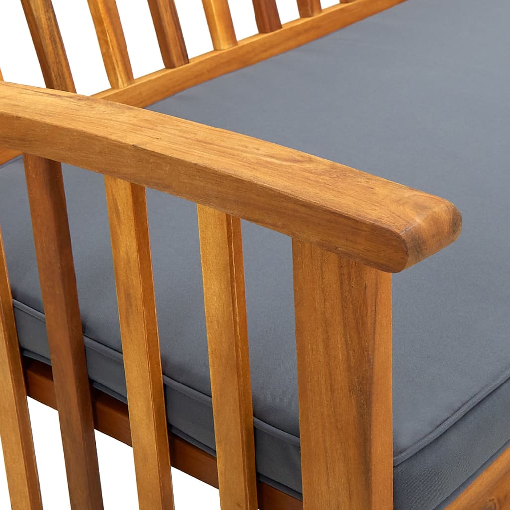 Maison Exclusive - PancMaison Exclusive - na da Giardino con Cuscino 119 cm Legno Massello d'Acacia - 7