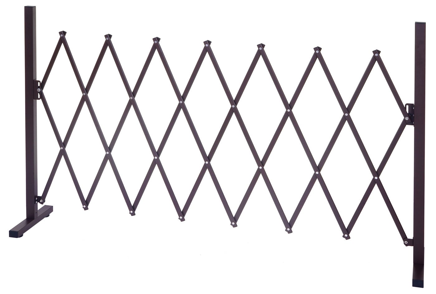 Grillage Randers, tuteur pour plantes, grille animaux télescopique, aluminium marron ~ 27-207cm - 3