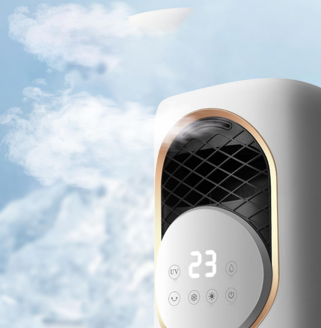 Climatiseur 5-en-1 Eisnebel Chauffage Fonction Vent 180° Silencieux Rafraîchisseur d’Air Ioniseur Portable Maison - 3