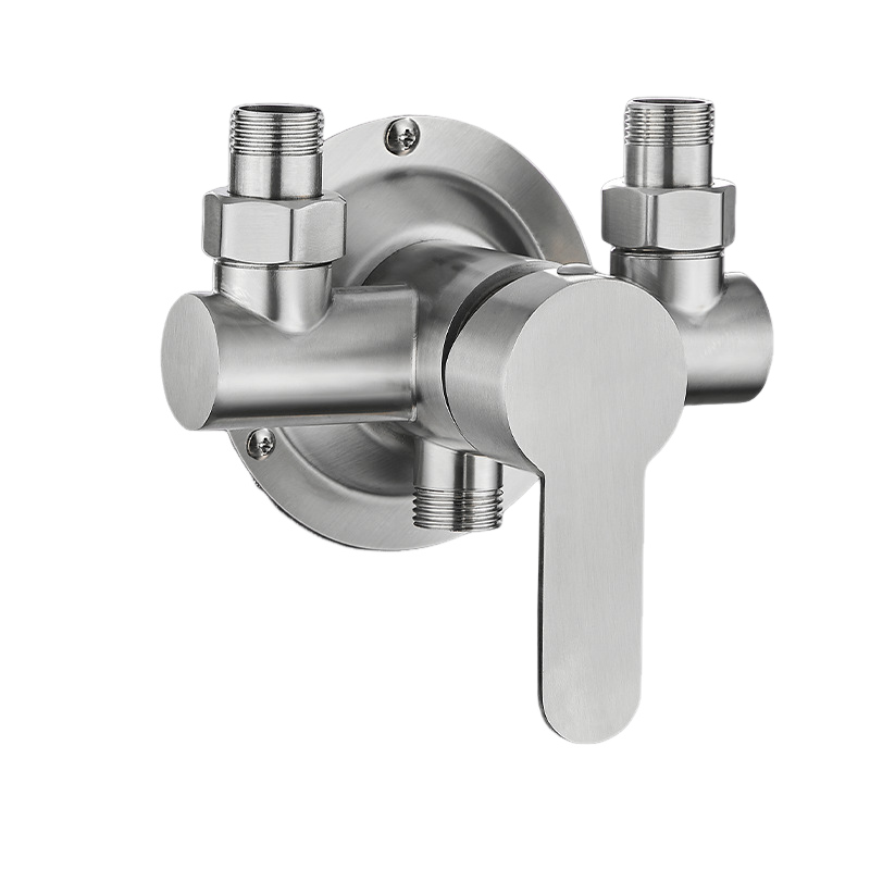 Bateria prysznicowa sterowana ścienna, bateria prysznicowa ze stali nierdzewnej 304, wylewka skierowana w dół, wykończenie szczotkowane