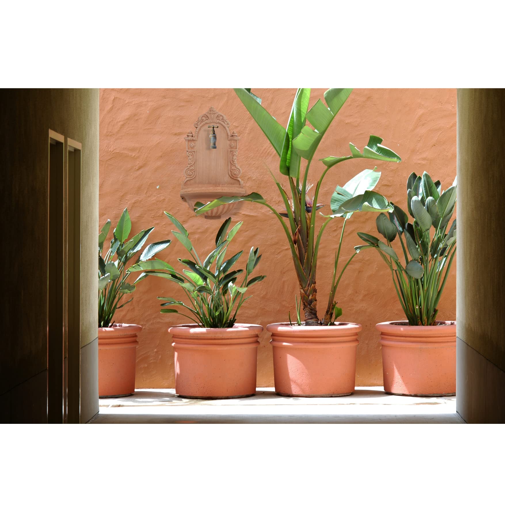 Fontana A Muro In Terracotta Toscana 64x24x41 Cm - Fontana Da Esterno Artigianale Made In Italy - Foto 8